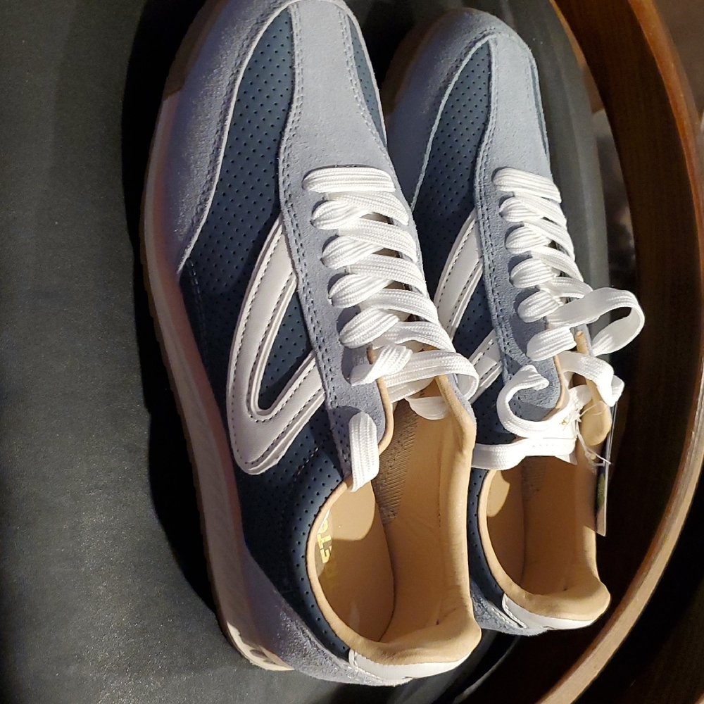 Tretorn Women's Athletic Shoes in Blue and White - Picture 2 of 5